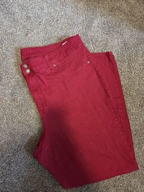 Women's Red Skinny Jeans